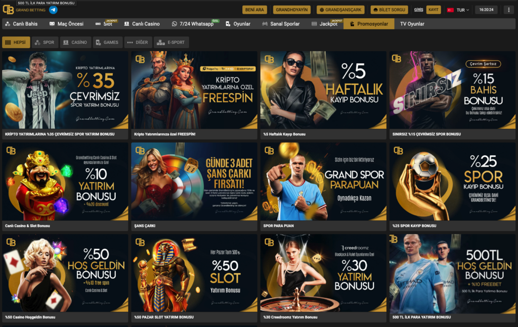 Grandbetting Bonusları ve Promosyonları